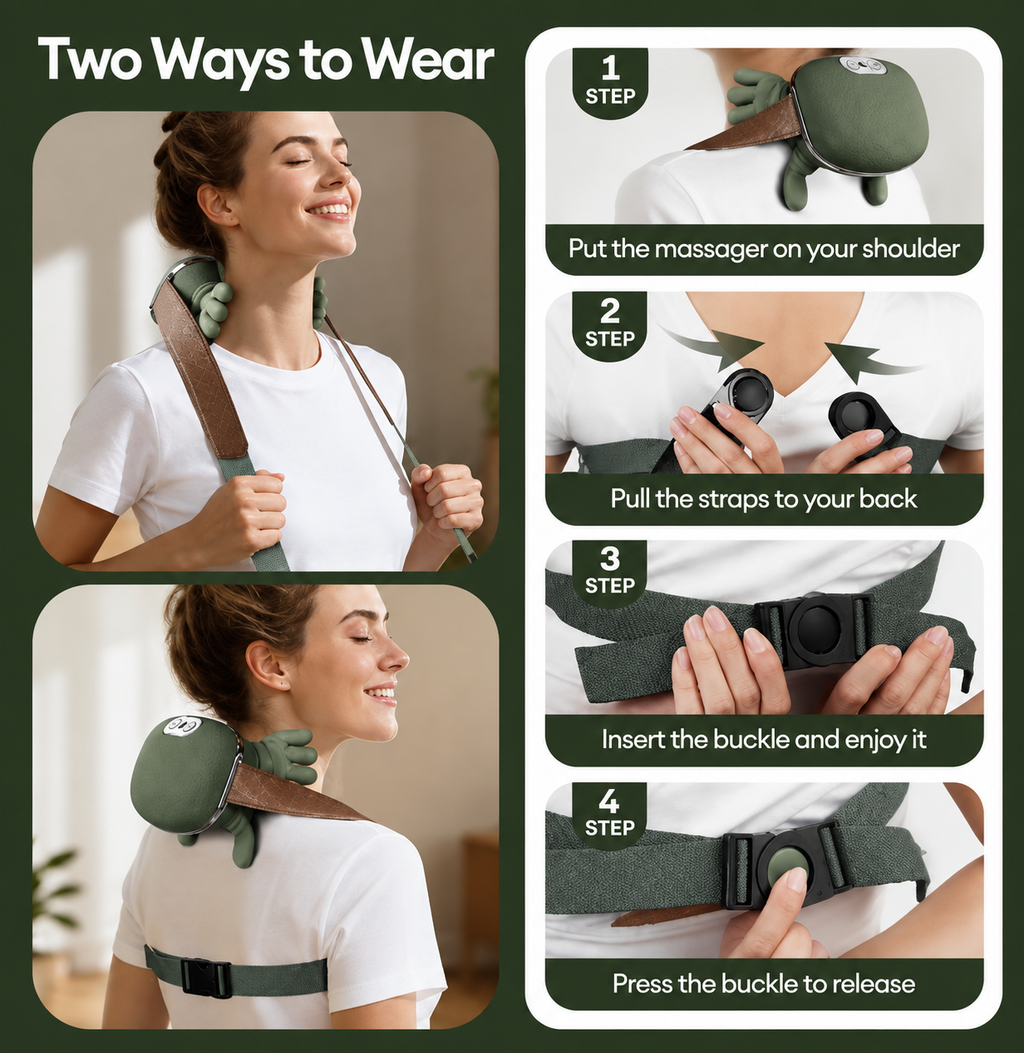 Adjustable neck and shoulder massager – detail view 3