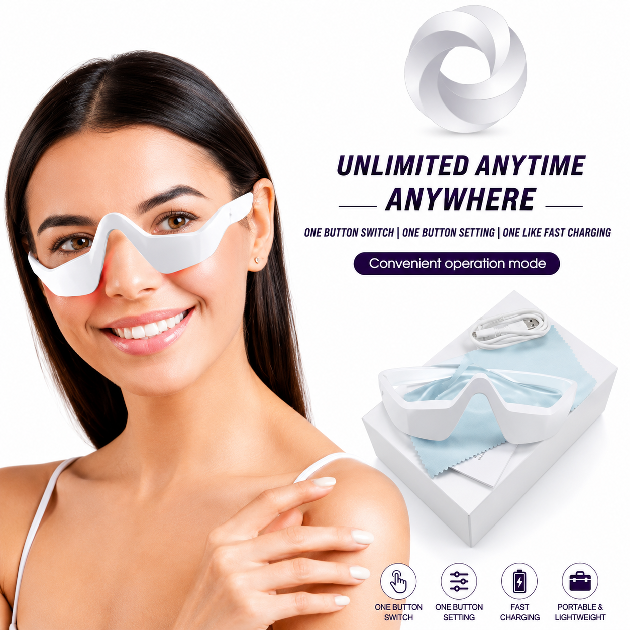 Under-Eye Red Light Therapy Skin Care Massager