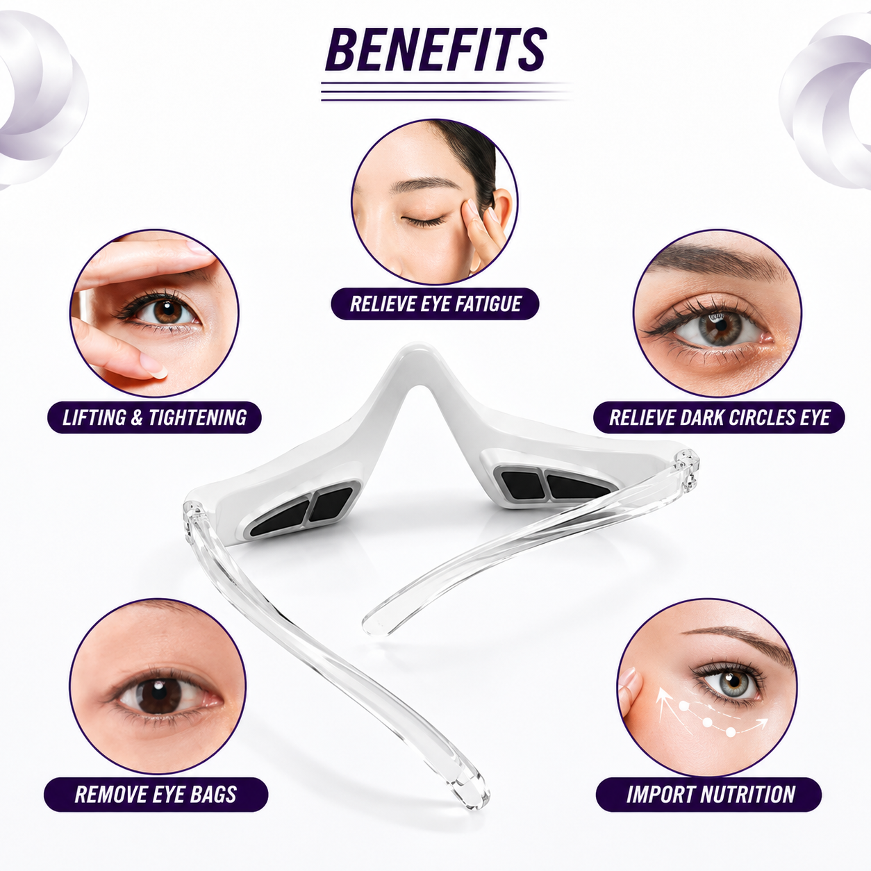 Under-Eye Red Light Therapy Skin Care Massager