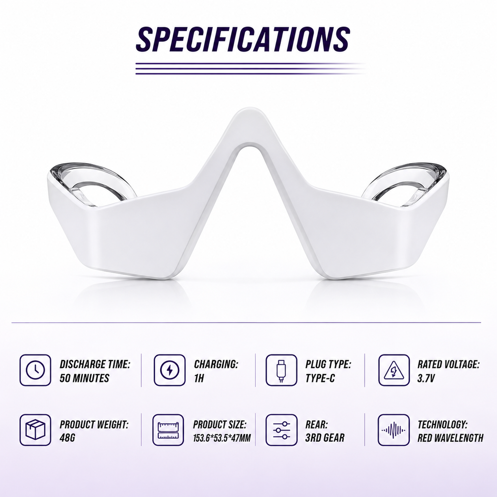 Under-Eye Red Light Therapy Skin Care Massager