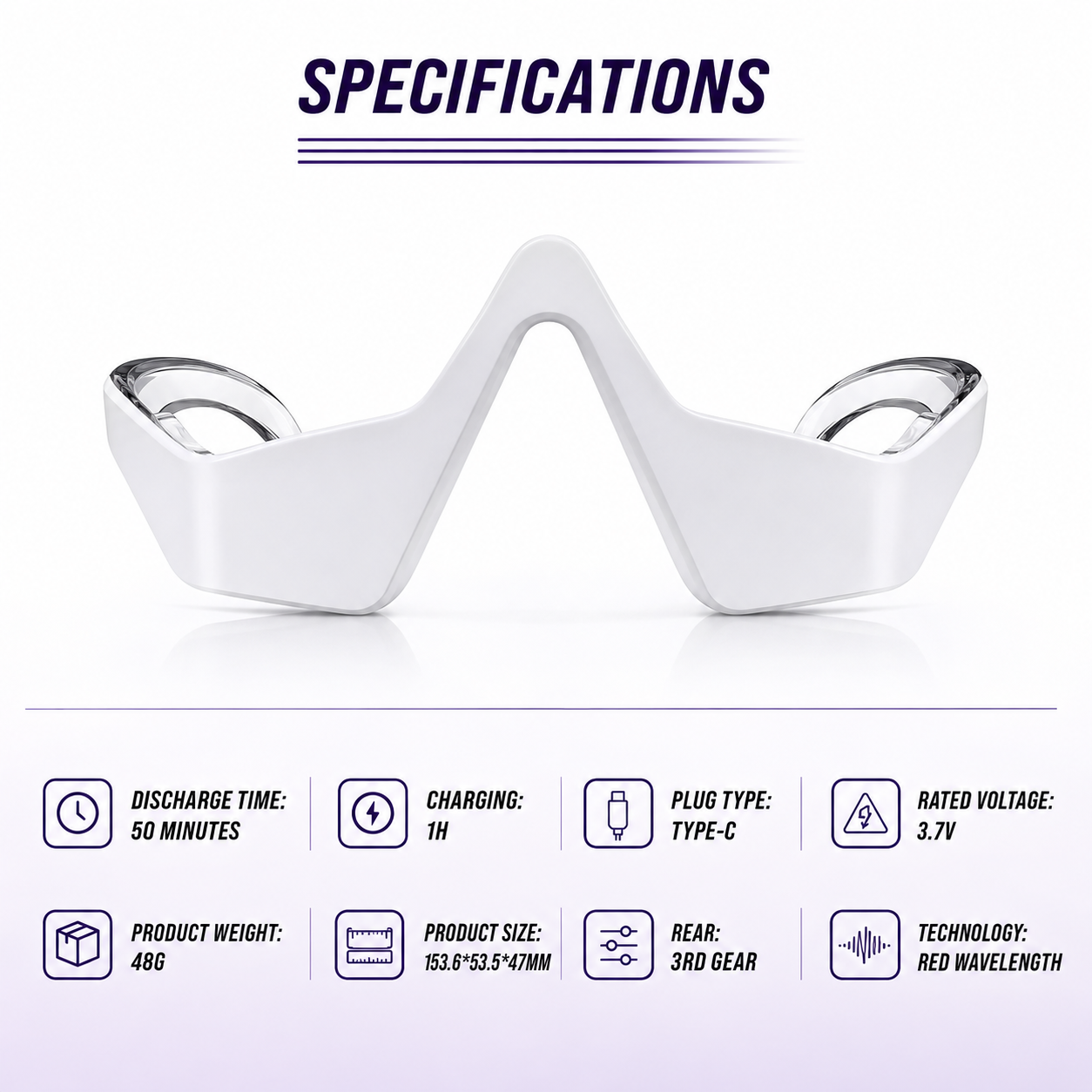 Under-Eye Red Light Therapy Skin Care Massager