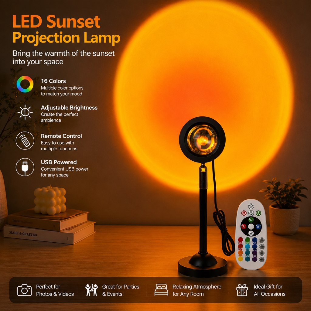 LED Sunset Projection Lamp