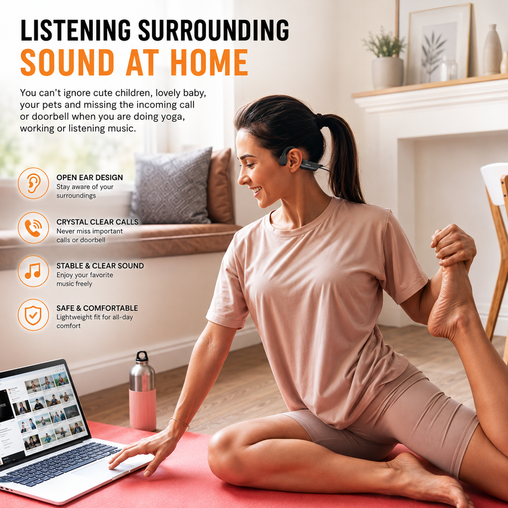 PARAMITA DG08 Open-Ear Bone Conduction Wireless Headphones