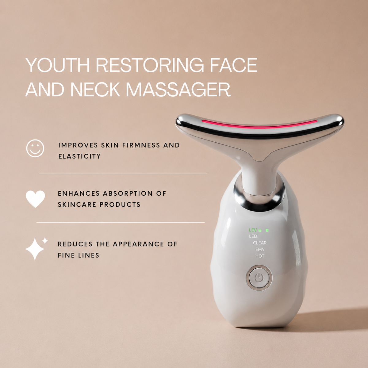 Ovey LED face and neck massager – detail view 11