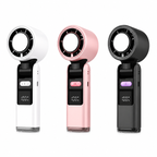 Handheld ice cooling fan with flashlight