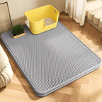 Extra large double layer cat litter mat in grey