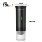 Trenzay Portable Espresso Machine - Standard, white background with dimensions