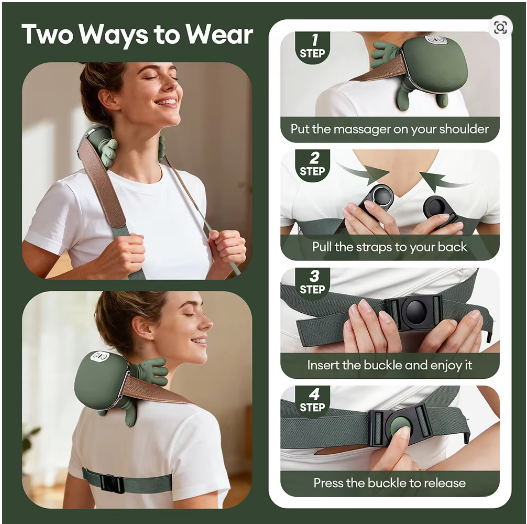 Premium Adjustable Neck & Shoulder Massager – Everyday Comfort