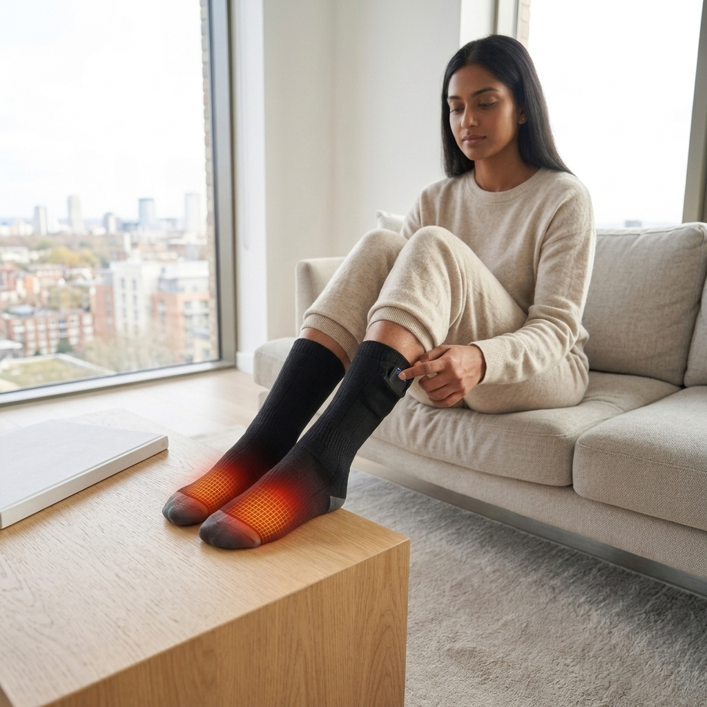 Rechargeable heated socks – detail view 2