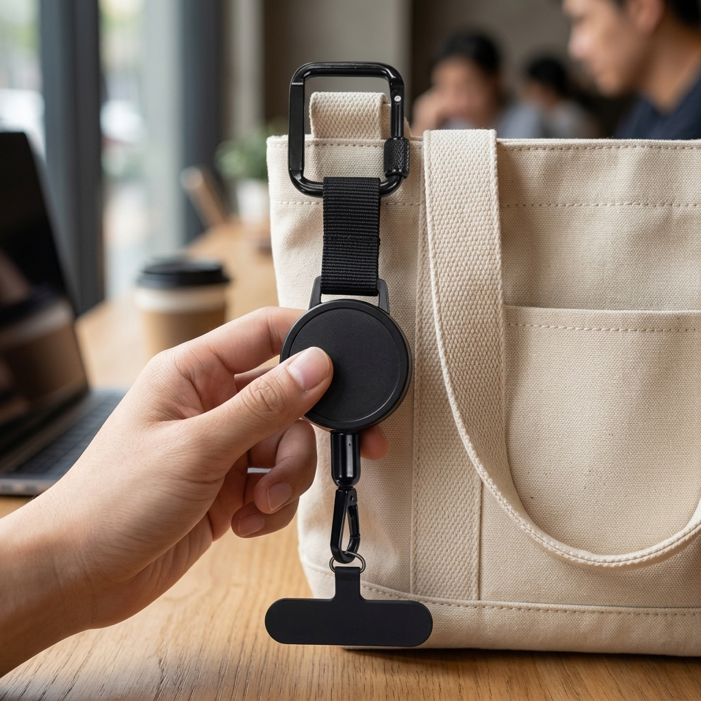 Anti-theft retractable phone tether with belt clip – detail view 6