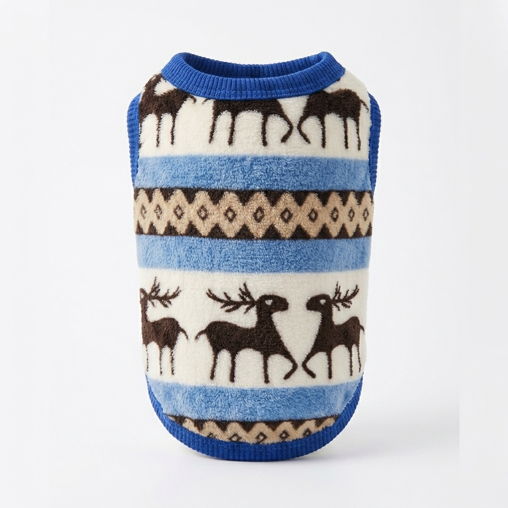 Winter fleece dog coat