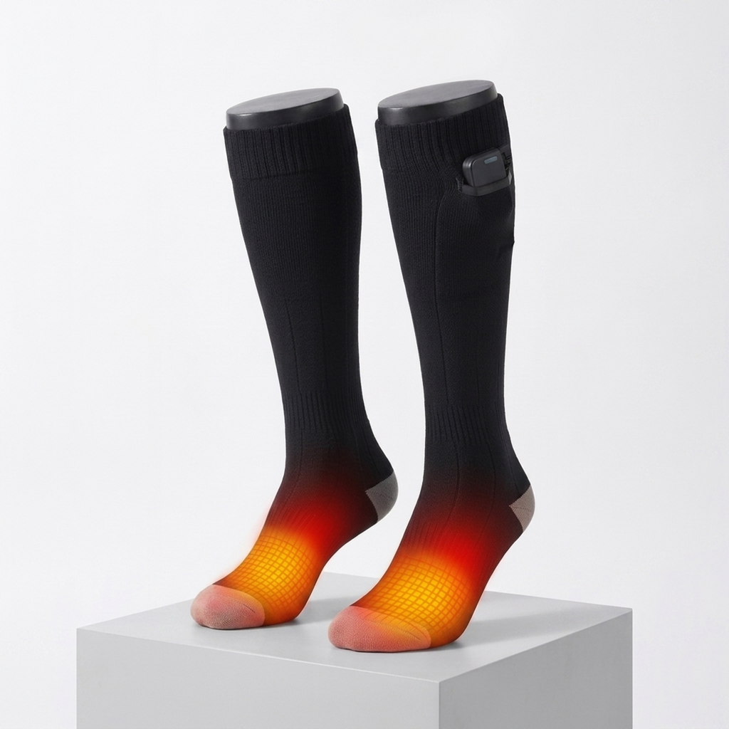 Rechargeable heated socks